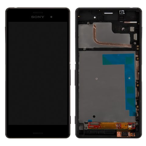 Дисплей для Sony D6603 Xperia Z3, D6643 Xperia Z3, черный, с рамкой, Original PRC 