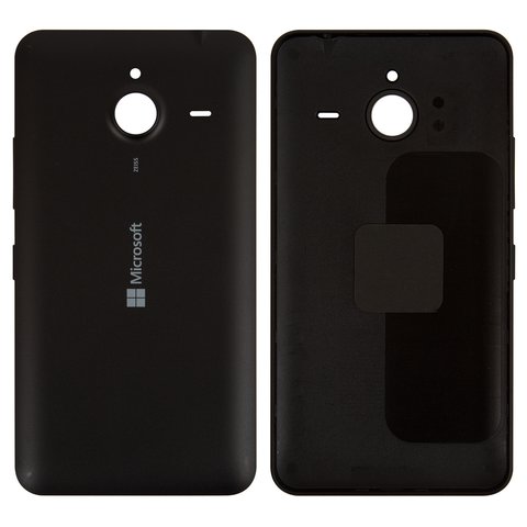 Задня панель корпуса для Microsoft Nokia  640 XL Lumia Dual SIM, чорна, з боковою кнопкою