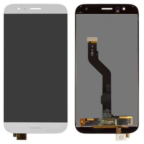 Дисплей для Huawei G8, білий, переклеїний шлейф, без рамки, Оригінал переклеєне скло , RIO L01