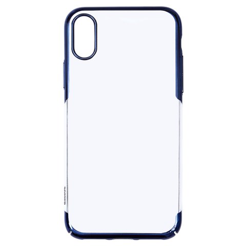 Чехол Baseus для iPhone XS, синий, прозрачный, пластик, #WIAPIPH58 DW03