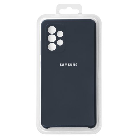 Чехол для Samsung A525 Galaxy A52, черный, синий, Original Soft Case, силикон, dark blue 08 