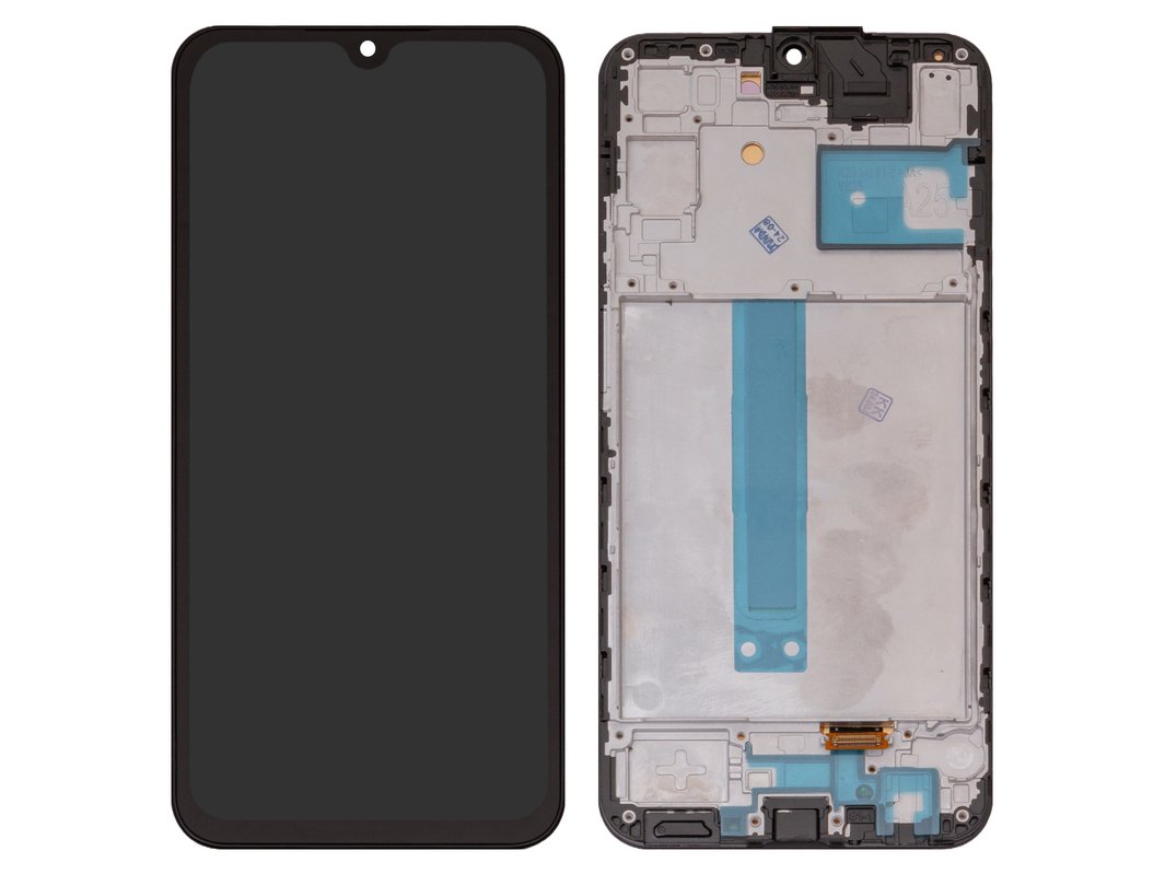 Дисплей для Samsung A256 Galaxy A25, чорний, з рамкою, High Copy