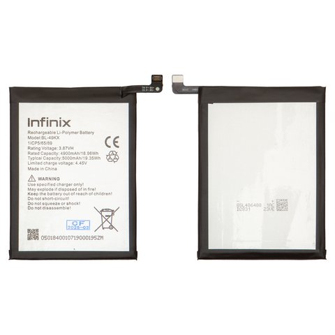 Акумулятор BL 49KX для Infinix Note 11, Note 12 2023  X676C , Note 12i X6819 , Li Polymer, 3,87 B, 5000 мАг, Original PRC 