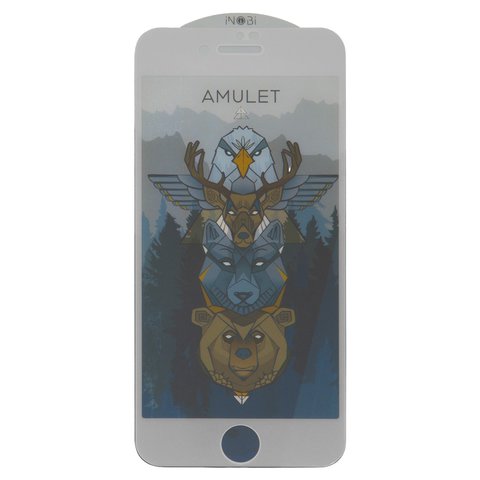 Защитное стекло iNobi Amulet для Apple iPhone 7, iPhone 8, iPhone SE 2020, Full Glue, Anti Static, белый, cлой клея нанесен по всей поверхности