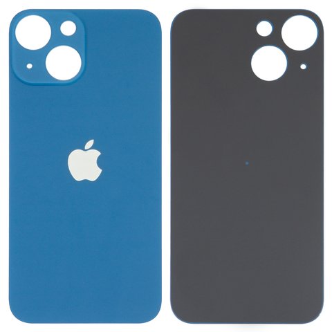 Задня панель корпуса для iPhone 13 mini, синя, не потрібно знімати скло камери, big hole