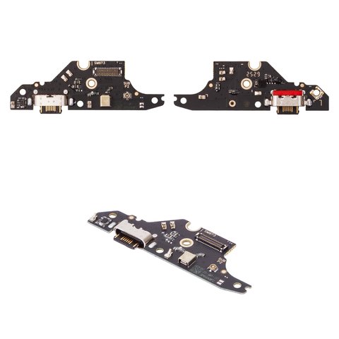 Шлейф для Motorola Moto G06, Moto G06 Power, коннектора зарядки, с компонентами, Original PRC , плата зарядки