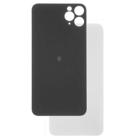 Housing Back Cover compatible with iPhone 11 Pro Max, white, silver, no need to remove the camera glass, big hole, matte silver 