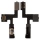 Flat Cable compatible with Meizu MX2, (start button, with components)