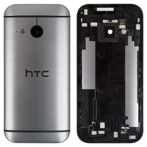 Housing Back Cover compatible with HTC One M8 mini, gray 