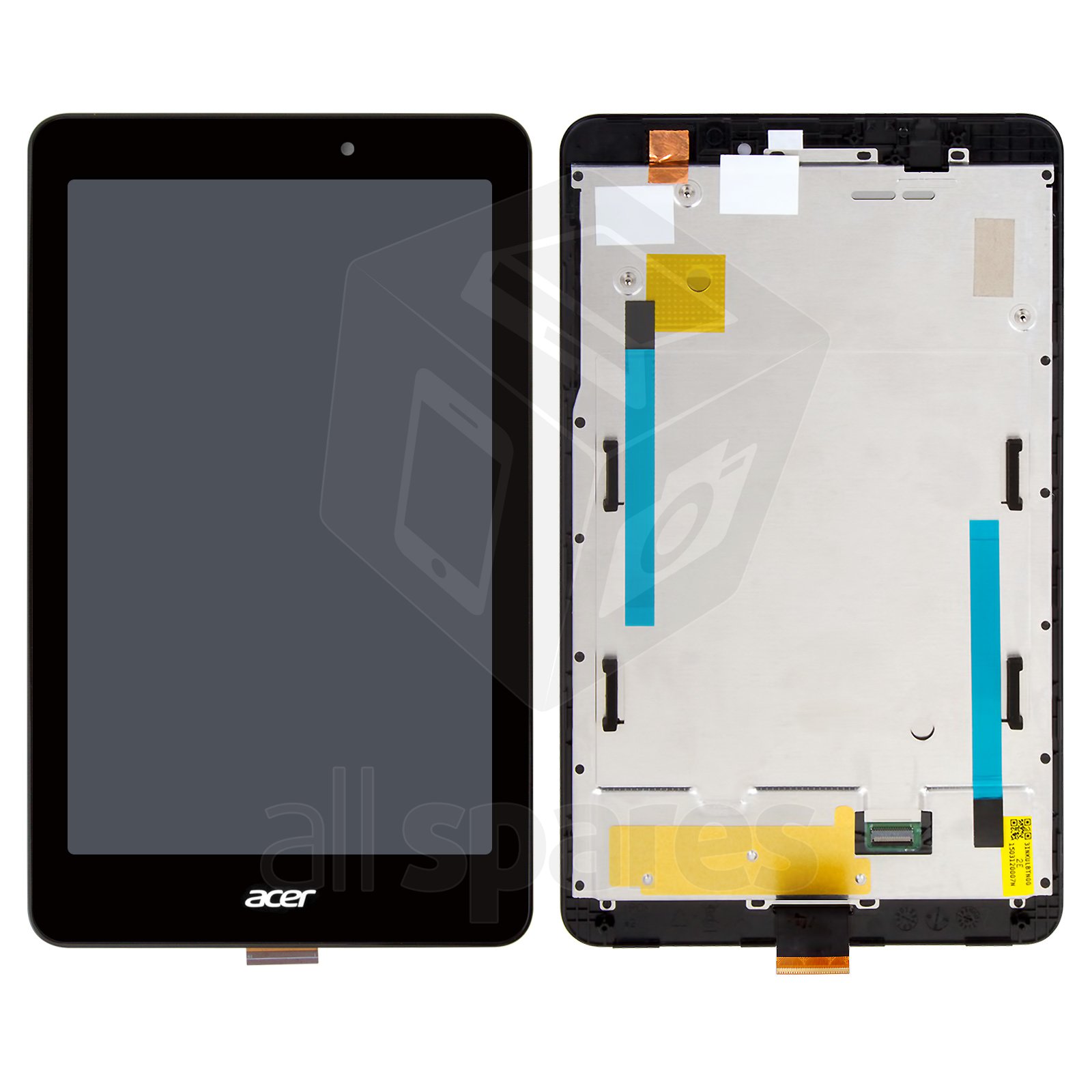 Lcd Compatible With Acer Iconia Tab 8 A1 840 Black With Touchscreen With Frame All Spares