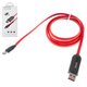 USB Cable Hoco U29, (USB type-A, USB type C, 100 cm, 2 A, red)