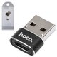 Адаптер Hoco UA6, USB тип-C, USB тип-A, черный
