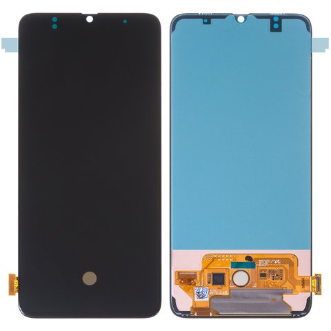 Pantalla LCD puede usarse con Samsung A705 Galaxy A70, negro, sin marco, Original PRC , original glass