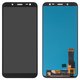LCD compatible with Samsung J600 Galaxy J6, (black, without frame, High Copy, original LCD size, (OLED))