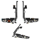 Flat Cable compatible with iPhone 12 Pro Max, (charge connector, black, with microphone, HC)