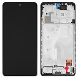 Pantalla LCD puede usarse con Xiaomi Redmi Note 10 Pro, negro, con marco, Original (PRC)