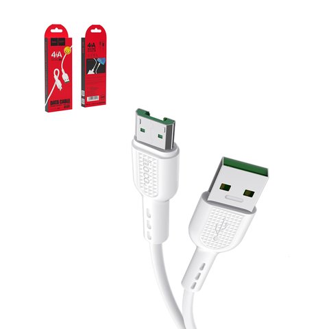 USB Cable Hoco X33, USB type A, micro USB type B, 100 cm, 4 A, white, VOOC  #6931474709158