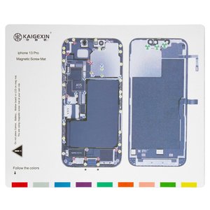 Insulation Mat compatible with Apple iPhone 13 Pro, to organize screws, magnetic 