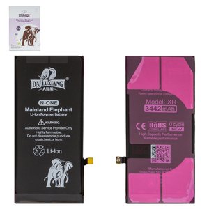 Battery Da Luxiang compatible with Apple iPhone XR, Li ion, 3.82 V, 3442 mAh, High Capacity, original IC 