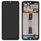Pantalla LCD puede usarse con Xiaomi Redmi 12C, negro, con marco, High Copy