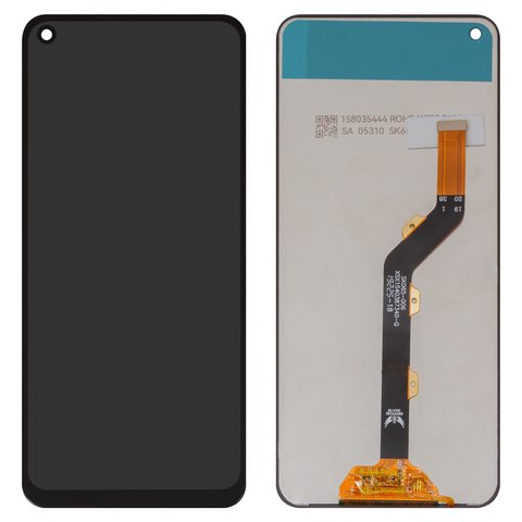 Pantalla LCD puede usarse con Tecno Camon 12 Air CC6 , negro, sin marco, High Copy