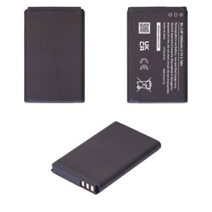 Batería BL L5P puede usarse con Nokia 105 2024 , 106 2023 , 110 2023 , Li ion, 3.7 V, 1000 mAh, Original PRC 