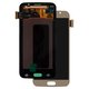 LCD compatible with Samsung G920 Galaxy S6, (golden, without frame, original (change glass) )