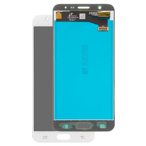 LCD compatible with Samsung G610 Galaxy J7 Prime, SM G610 Galaxy On Nxt, white, without frame, original change glass 