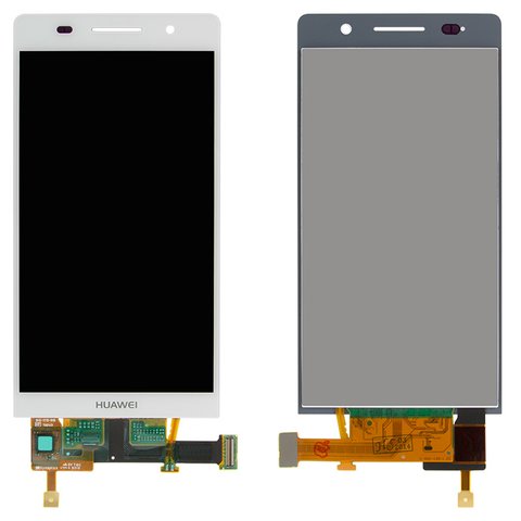 LCD compatible with Huawei Ascend P6 U06, white, without frame, High Copy 