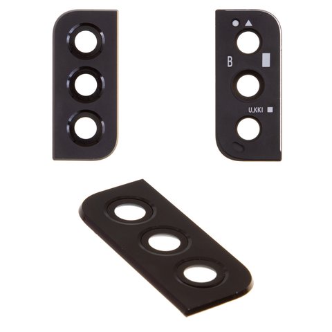 Camera Lens compatible with Samsung S906 Galaxy S22 Plus 5G, black, with frames 