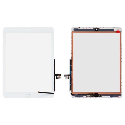 Touchscreen compatible with iPad 10.2 2021, white, HC, with HOME button  #A2602 A2603 A2604