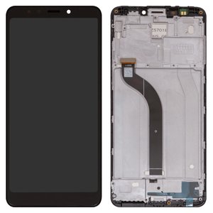 LCD compatible with Xiaomi Redmi 5, black, with frame, Copy, MDG1, MDI1 