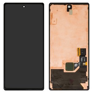 LCD compatible with Google Pixel 6, black, with frame, original change glass  , GB7N6, G9S9B16 