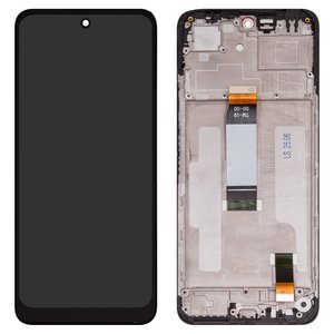 Дисплей для Xiaomi Redmi 13, черный, с рамкой, High Copy