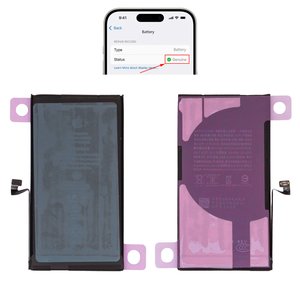 Battery compatible with iPhone 12, iPhone 12 Pro, Li ion, 3.83 V , 3310 mAh, High Capacity, without error "Unknown Part", A2479 , genuine IC 