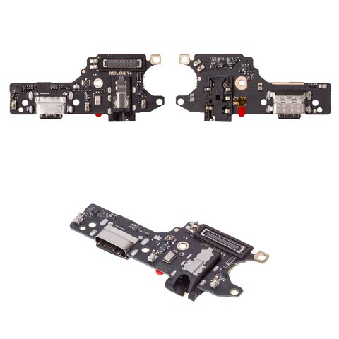 Flat Cable compatible with Xiaomi Redmi Note 9, headphone connector, charge connector, with microphone, with components, High Copy, charging board, M2003J15SC, M2003J15SG, M2003J15SS 