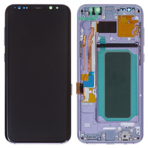 Pantalla LCD puede usarse con Samsung G955 Galaxy S8 Plus, gris, con marco, original vidrio reemplazado , orchid gray