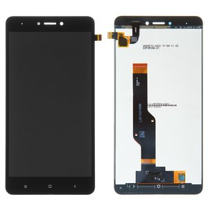 Pantalla LCD puede usarse con Xiaomi Redmi Note 4X, negro, sin marco, High Copy
