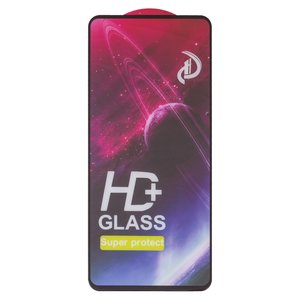 Vidrio de protección templado All Spares puede usarse con Huawei Honor X8a, Full Glue, compatible con estuche, negro