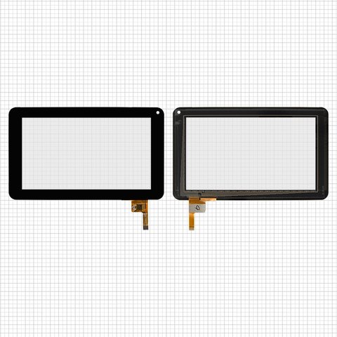 Сенсорний екран для China Tablet PC 7"; Cube U25GT, U26GT, чорний, 186 мм, 12 pin, 111 мм, ємнісний, 7", #300 N3803B C00 V1.0