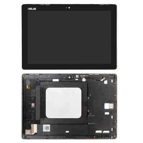 Дисплей для Asus ZenPad 10 Z300CNL, ZenPad 10 Z300M, чорний, жовтий шлейф, з рамкою, #FT5826SMW TV101WXM NU1