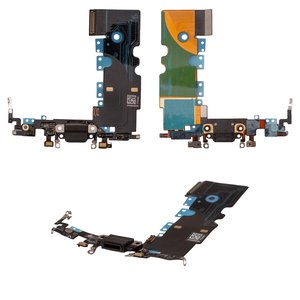 Шлейф для iPhone 8, iPhone SE 2020, iPhone SE 2022, коннектора зарядки, черный, HC