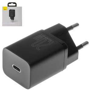 Мережевий зарядний пристрій Baseus Super Si, 20 Вт, Quick Charge, чорний, 1 порт, #CCSUP B01