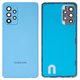 Задняя панель корпуса для Samsung A526 Galaxy A52 5G, синяя, со стеклом камеры