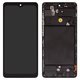 Дисплей для Samsung A715 Galaxy A71, чорний, з рамкою, High Copy, з широким обідком, (OLED)