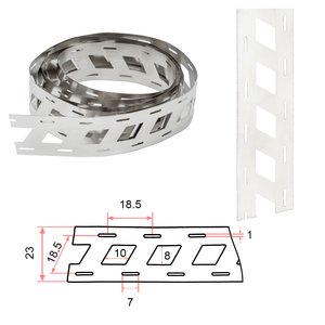 Стрічка нікелева для зварювання акумуляторів 18650 2P, 0,15 мм, 18,5 мм, 1 м, нікельована сталь, коса