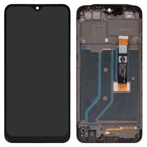 Дисплей для Oppo A12, A12s, A5s, черный, с рамкой, Original PRC , c черным шлейфом, CPH2083, CPH2077, FPC HTF062H111 NT