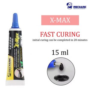 Клей герметик Mechanic X MAX, для приклеивания тачскрина, дисплея, 15 мл, черный