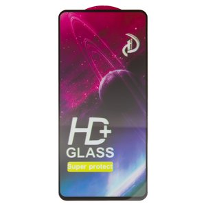 Защитное стекло All Spares для Motorola Moto E14, совместимо с чехлом, Full Glue, черный