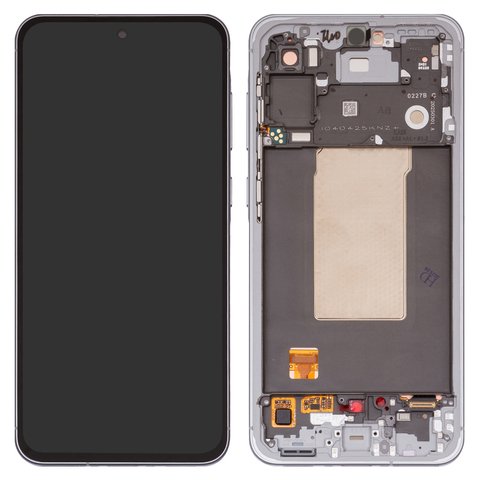 Дисплей для Samsung A566 Galaxy A56, сріблястий, з рамкою, Original PRC , lightgray